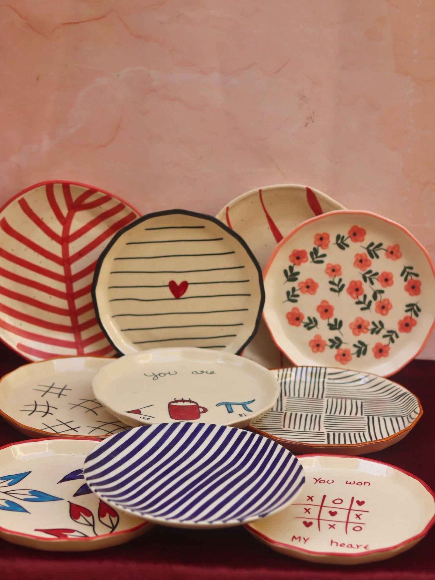Set of 10 Berry Love Snack plates combo (for the price of 7)