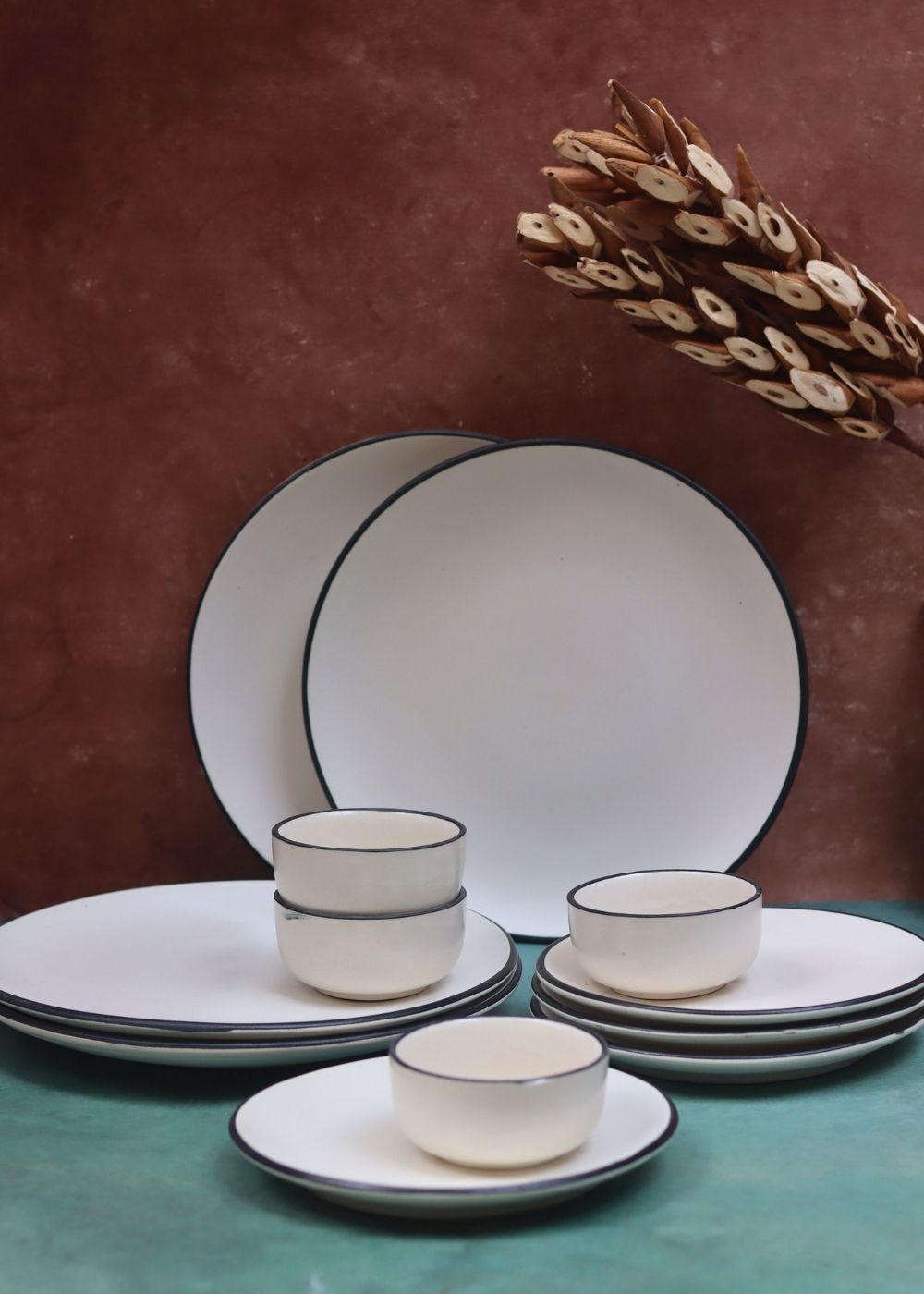 handmade Set of 12 - Basic White Dinner set