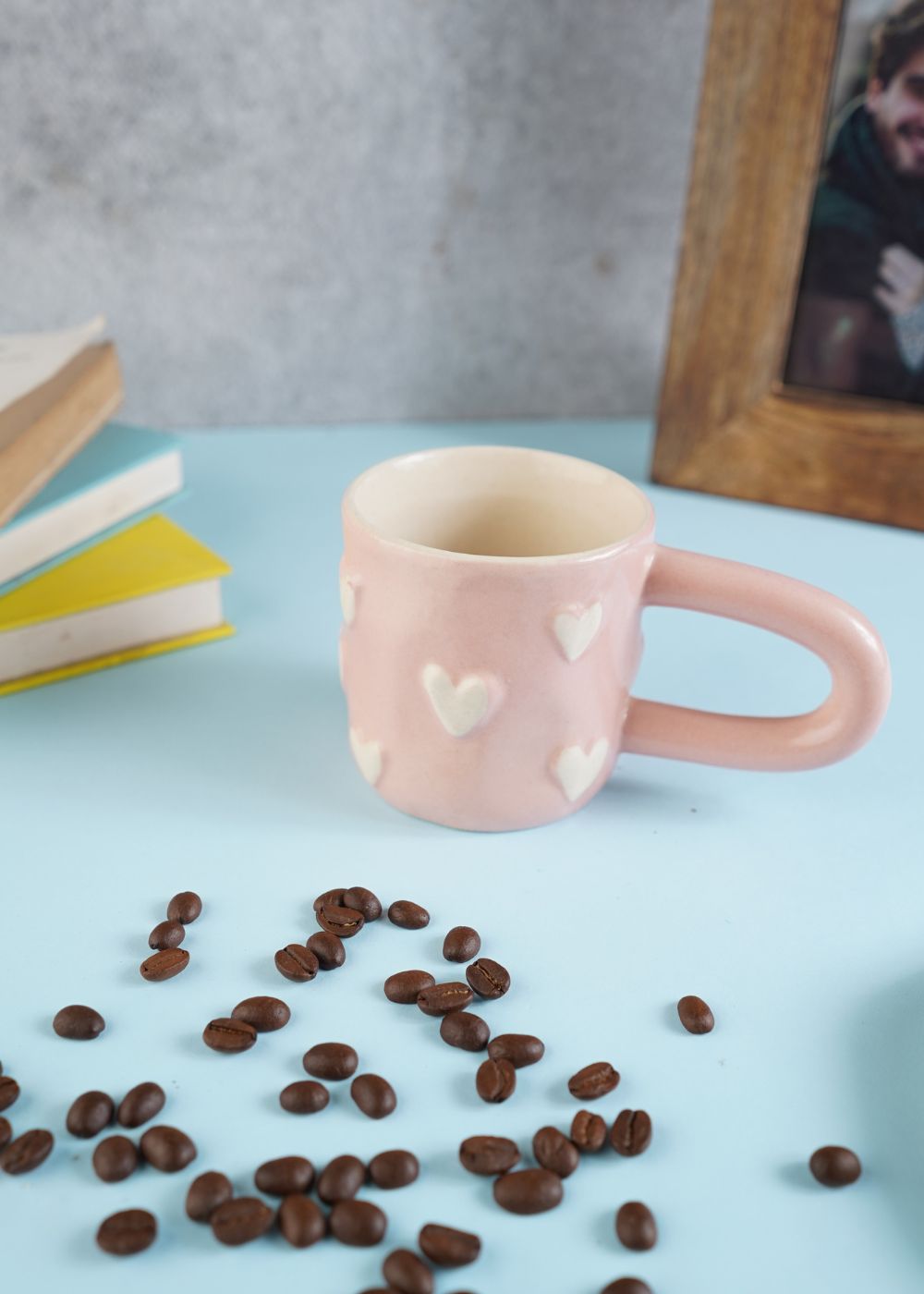 Handmade Pastel Pink Heart Mug