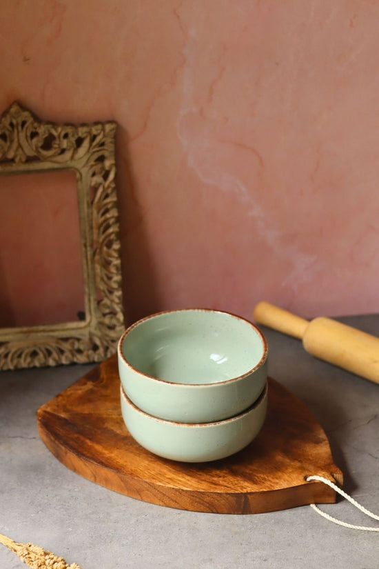 Mint Green Ceramic Bowl - Set of 2 with premium quality material