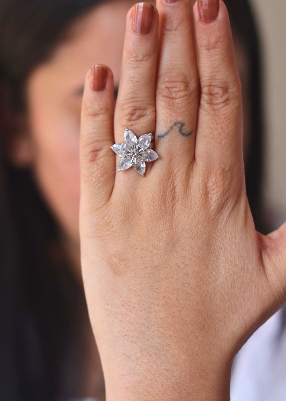 Anti tarnish Floral Bliss Ring
