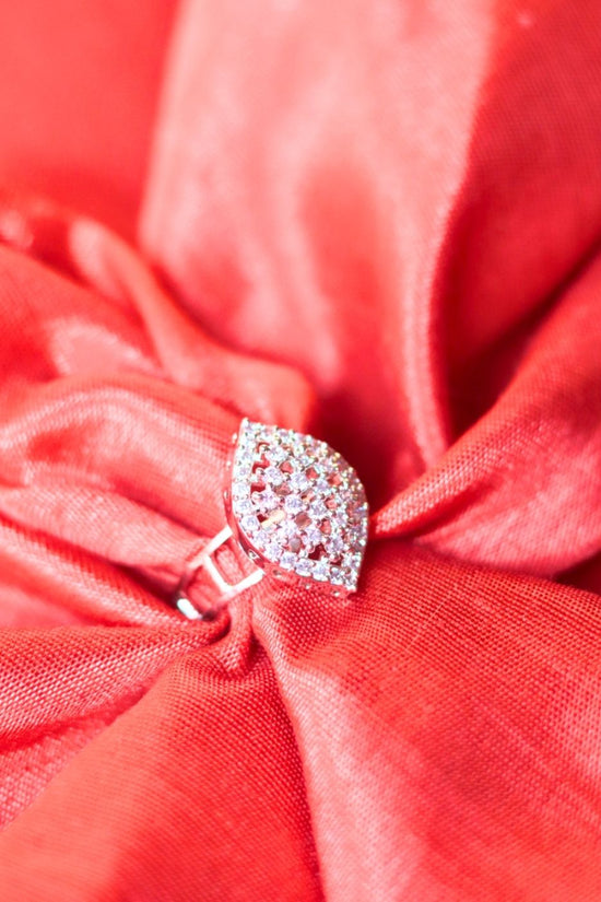 Stylish White AD Adjustable Ring with premium quality material