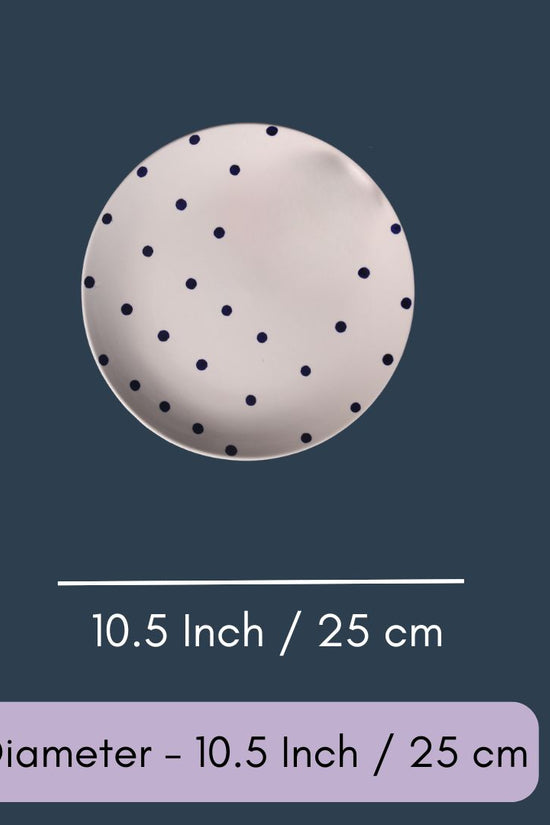 Blue Polka Dinner Plate