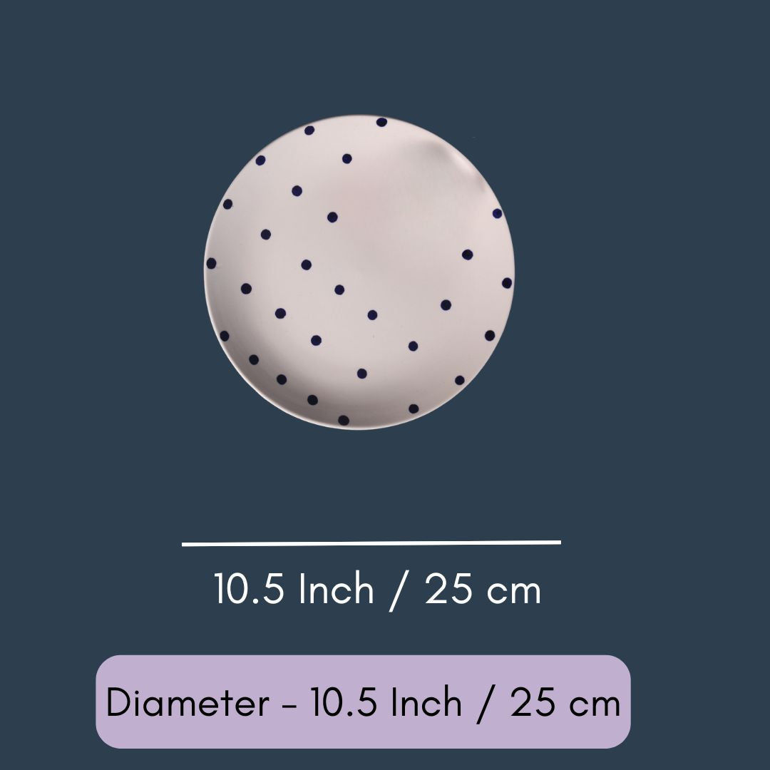 Blue Polka Dinner Plate