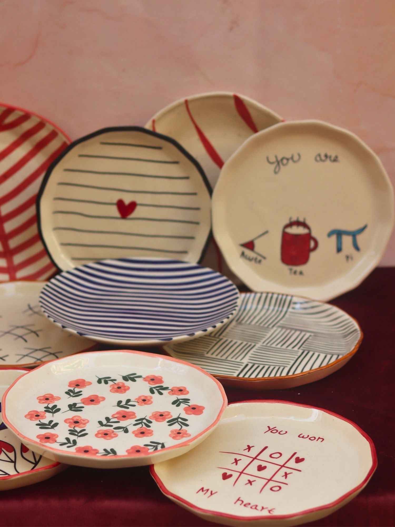 Set of 10 Berry Love Snack plates combo (for the price of 7)