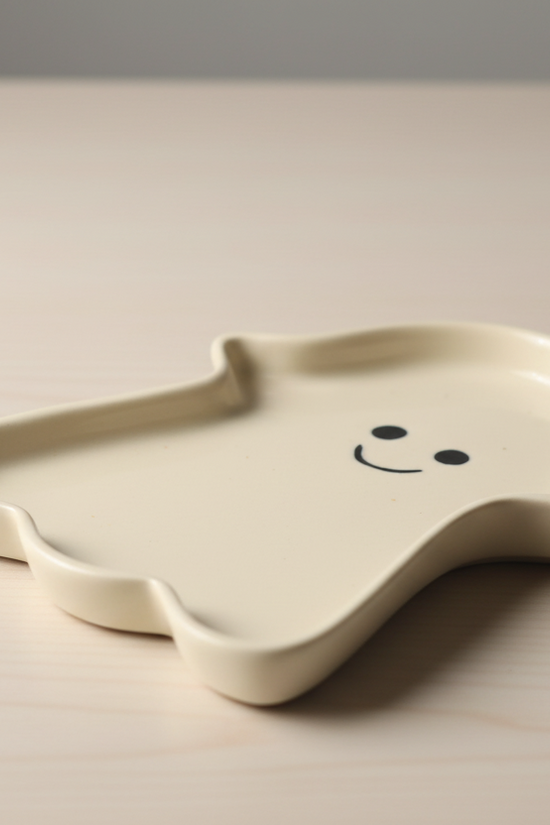 Spooky Ghost Handmade Dessert Plate