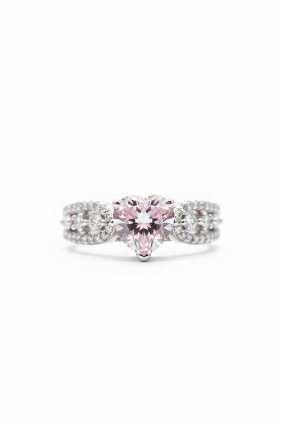Dreamy White Solitare American Diamond Adjustable Ring