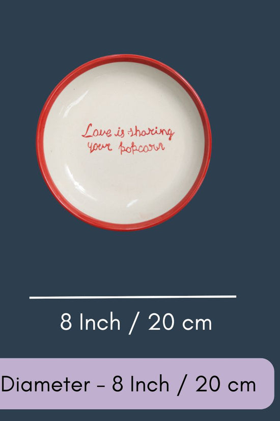 Love Is Sharing Your Popcorn - Pasta Plate