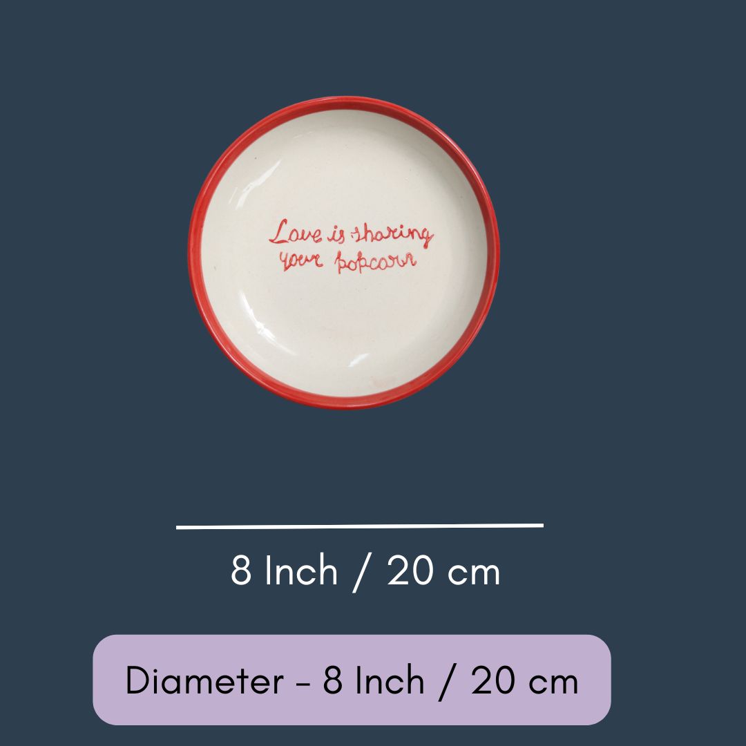 Love Is Sharing Your Popcorn - Pasta Plate