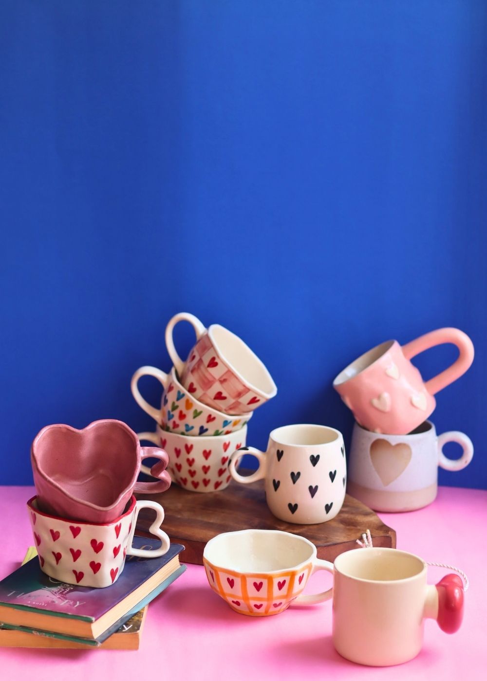 Set of 10 Sweet Heart Mugs Combo (for the price of 7) with premium quality material