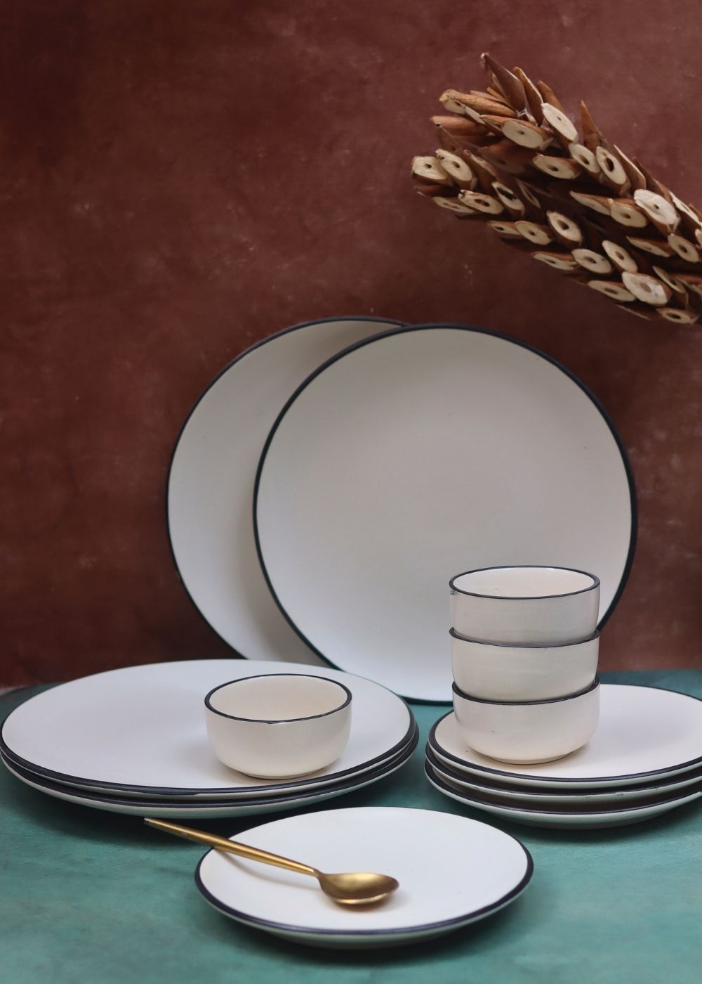 Set of 12 - Basic White Dinner set with premium quality material
