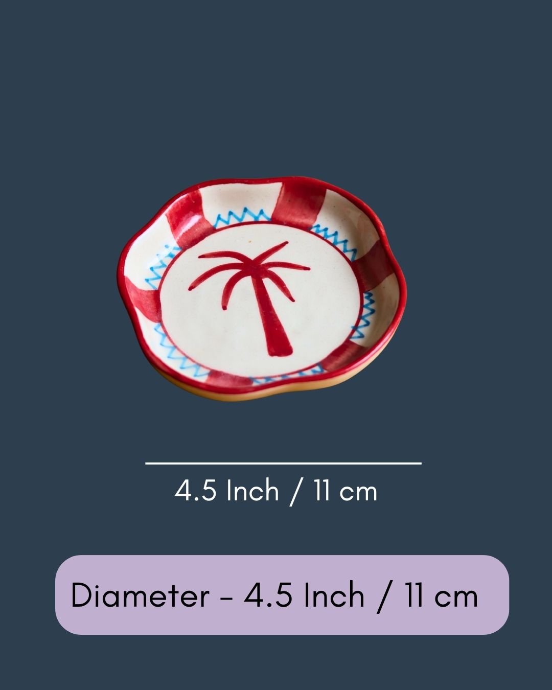 Palm Handmade Dessert Plate