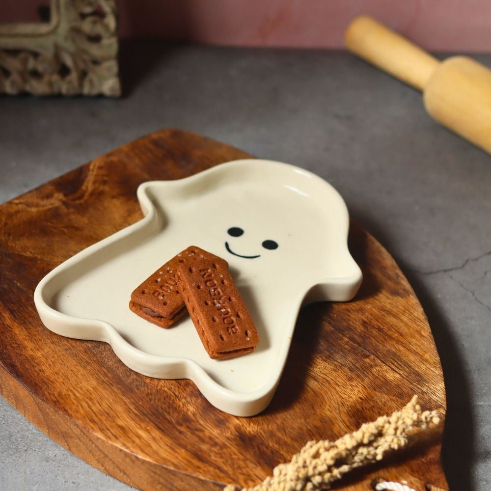 Spooky Handmade Dessert Plate made by ceramic