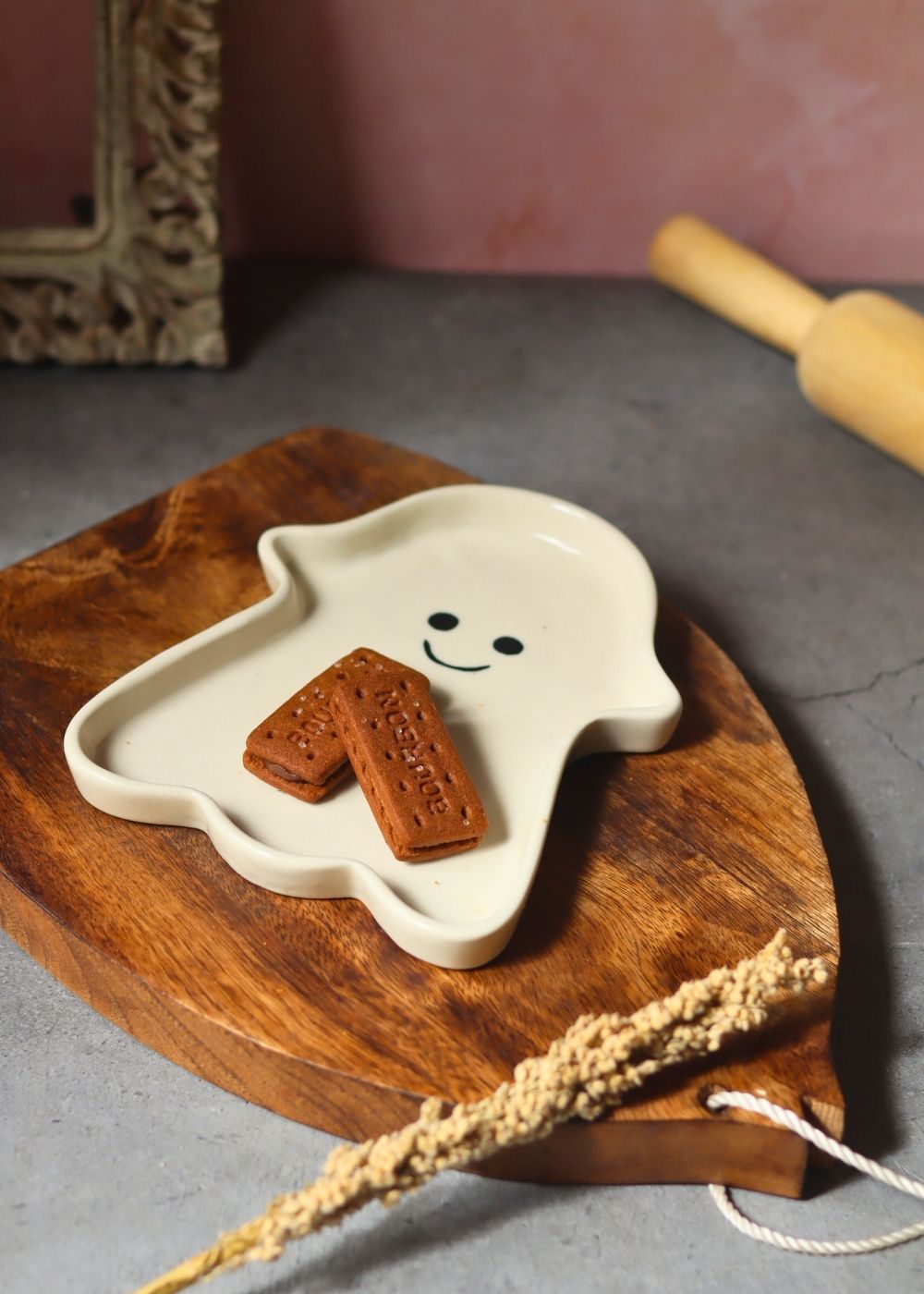 Spooky Handmade Dessert Plate made by ceramic