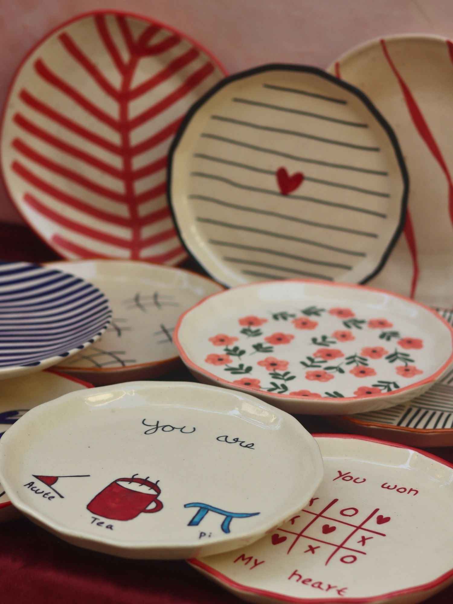 Set of 10 Berry Love Snack plates combo (for the price of 7)