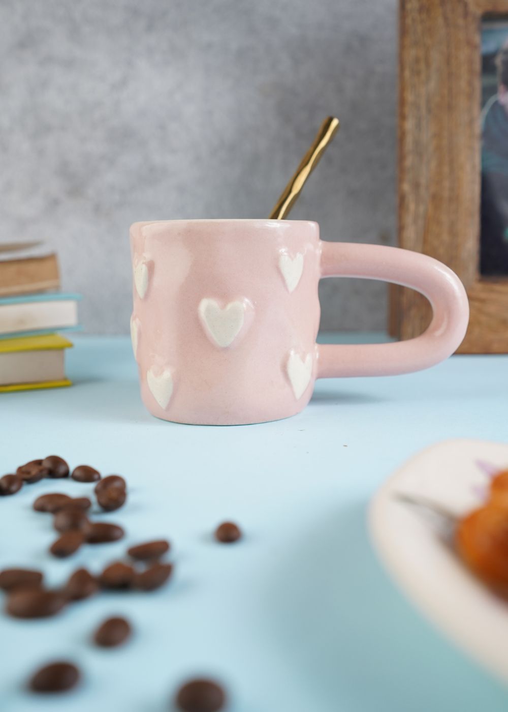 Pastel Pink Heart Mug is a premium quality mug