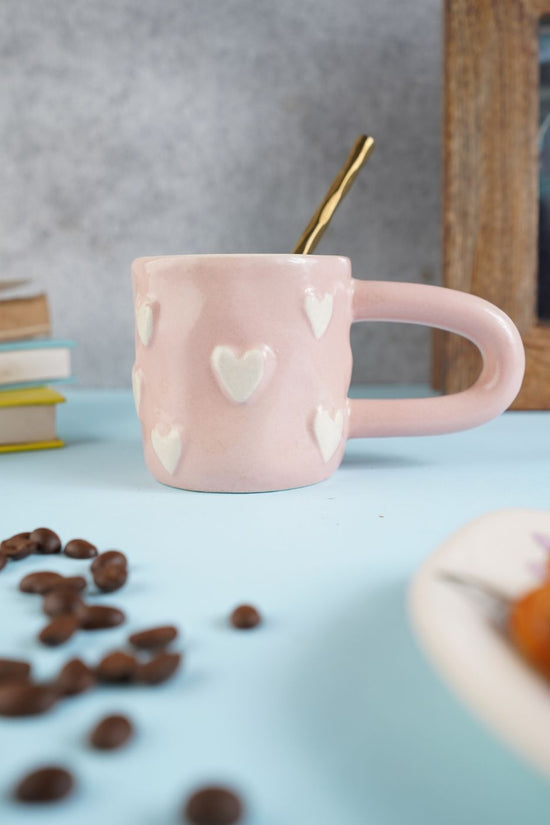 Pastel Pink Heart Mug is a premium quality mug