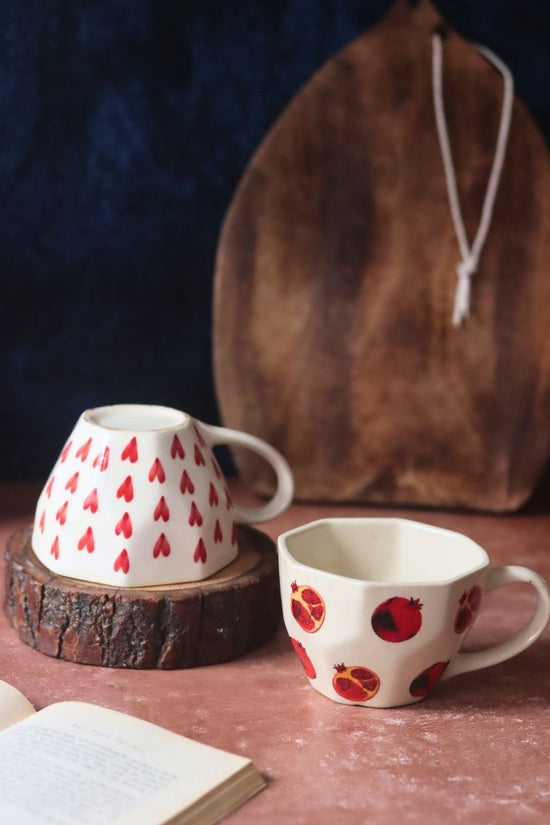 Heart & Anar Mug handmade in india
