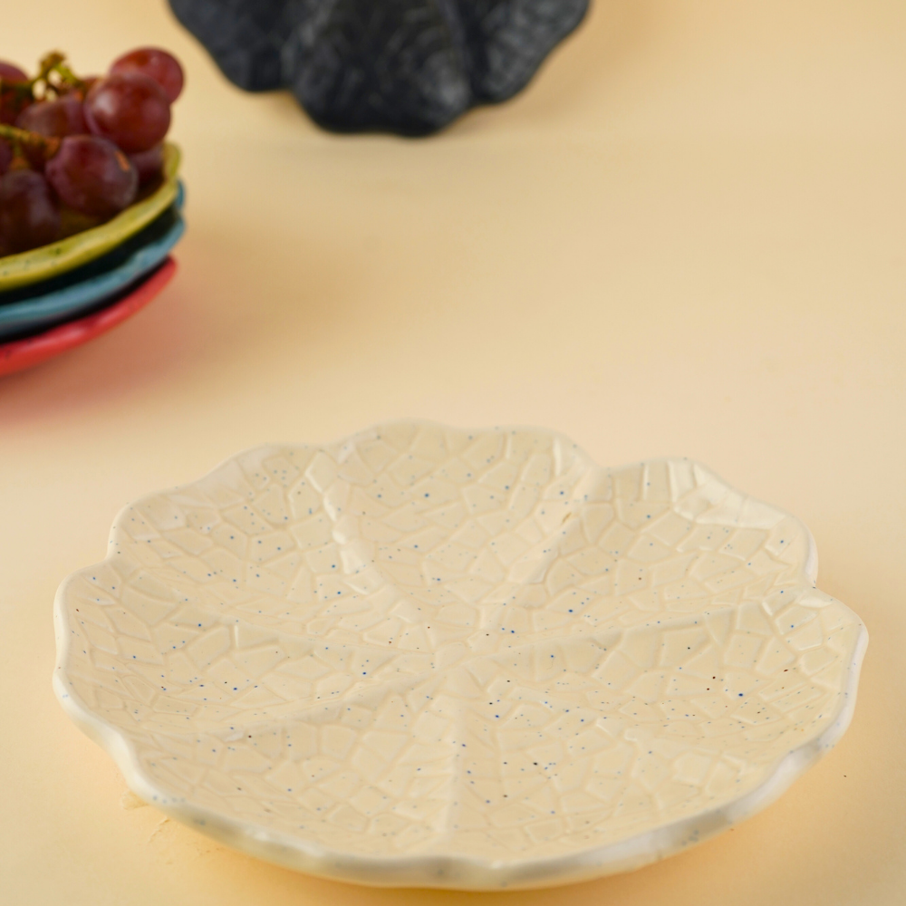 handmade white cabbage snack plate with premium quality white color
