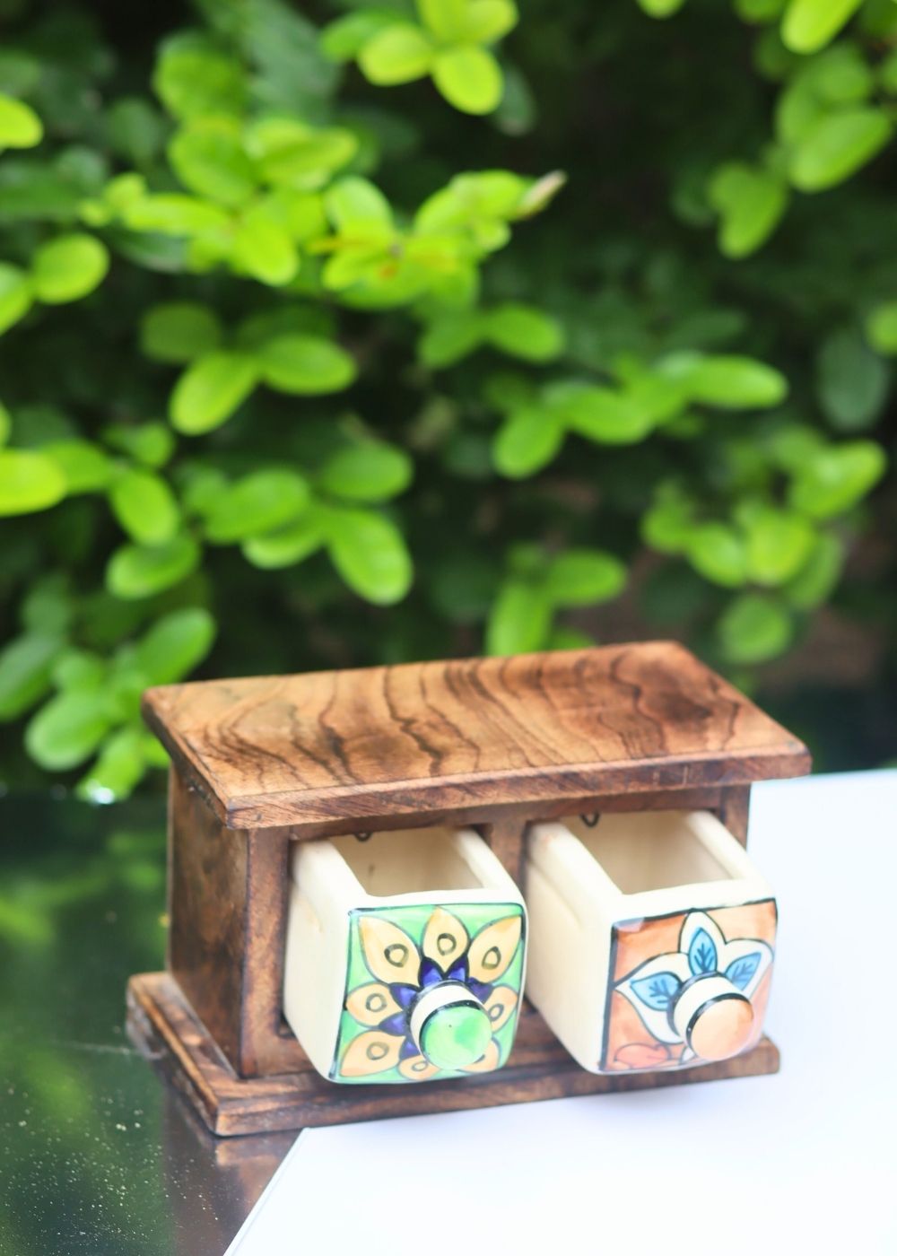 Wooden Decor Drawer – Peacock Vibe