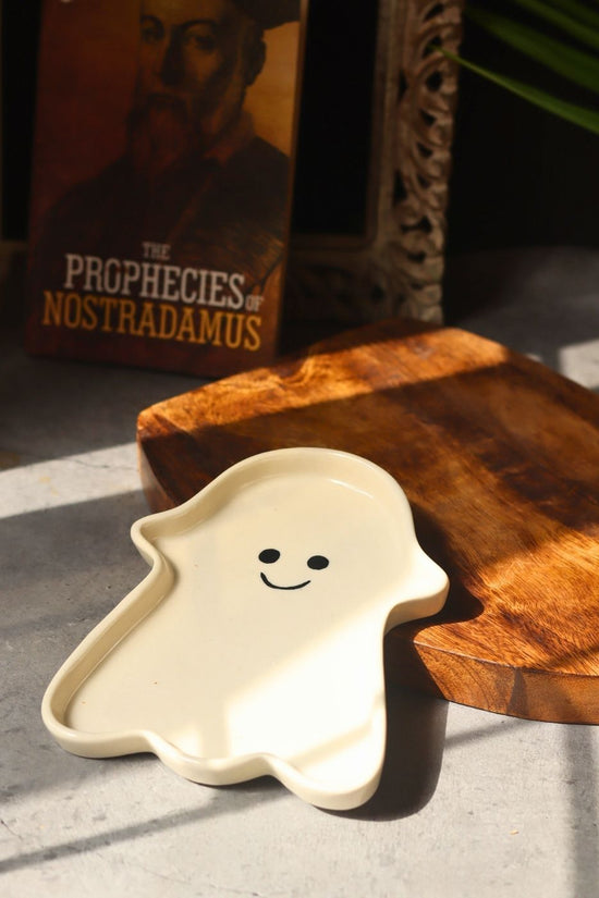 Spooky Handmade Dessert Plate handmade in india