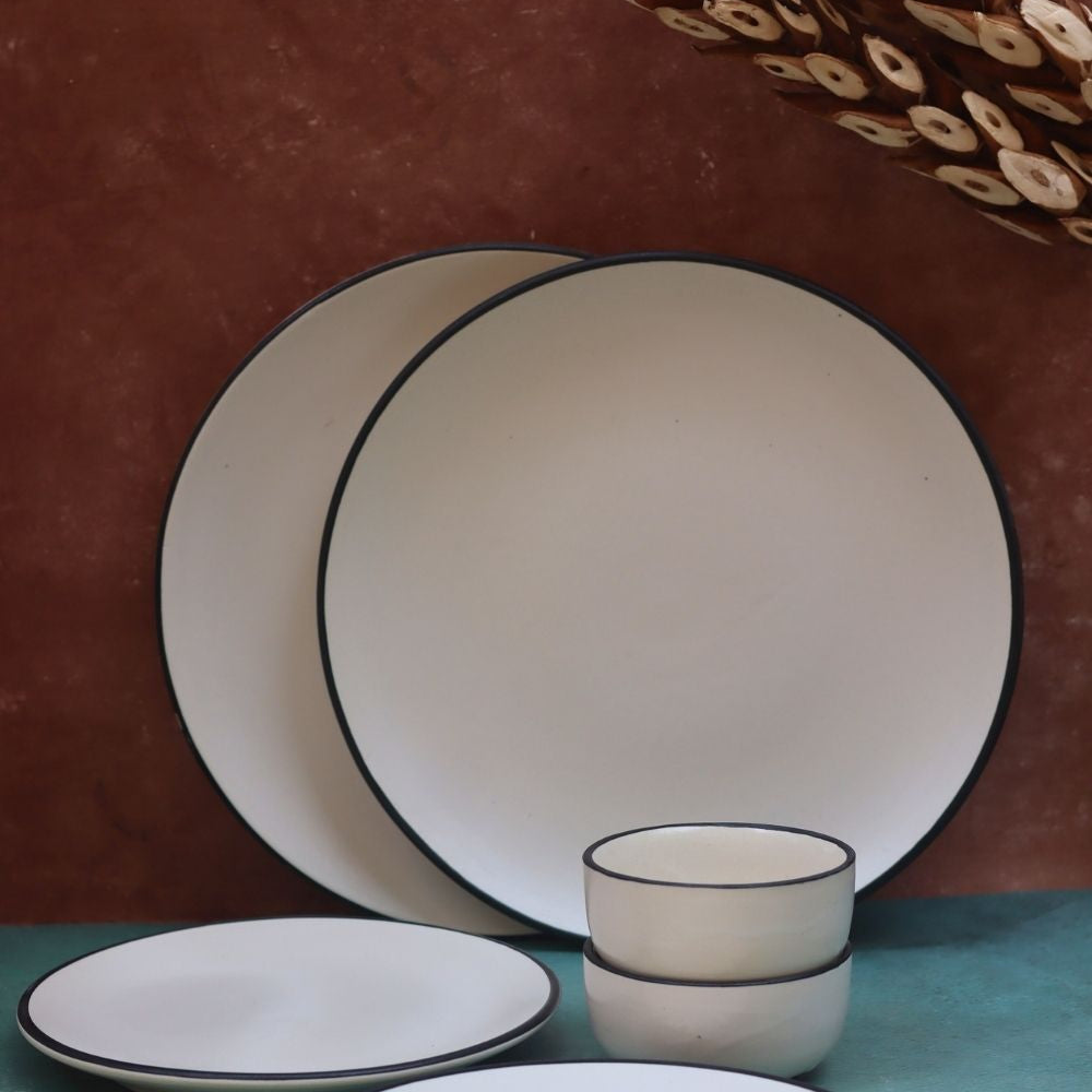 handmade Set of 6 - Basic White Dinner Set