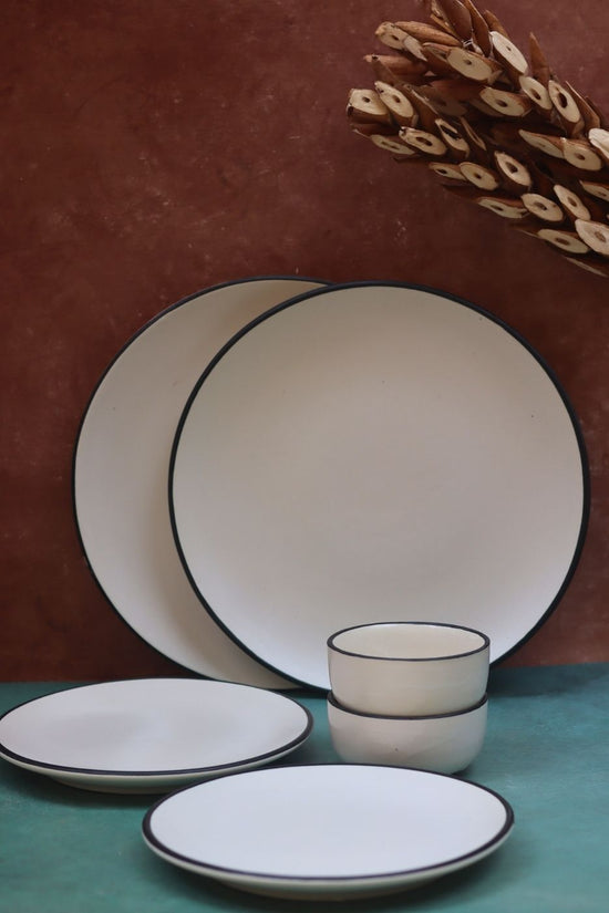 handmade Set of 6 - Basic White Dinner Set