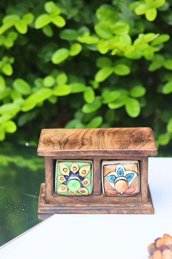Wooden Decor Drawer – Peacock Vibe
