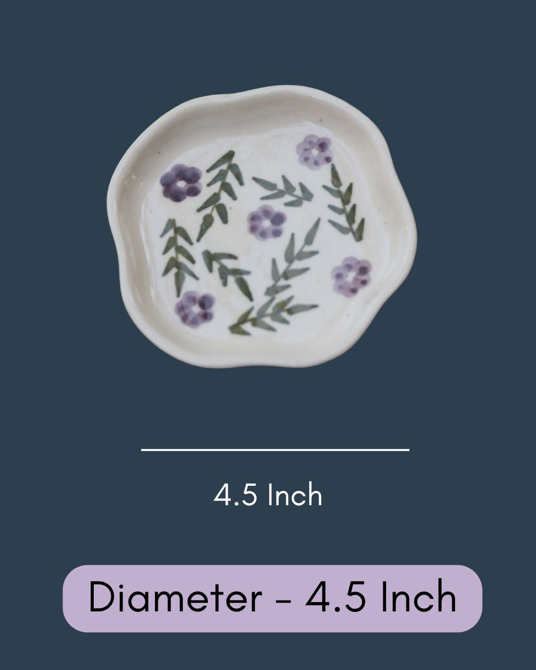 Lavender Fields Handmade Dessert Plate