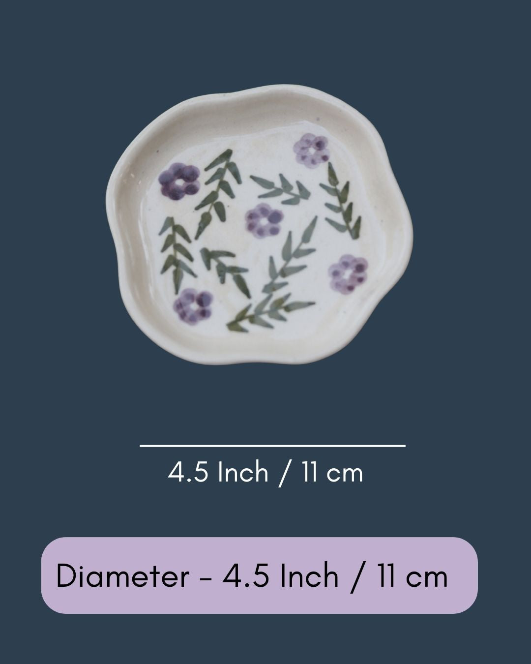 Lavender Fields Handmade Dessert Plate
