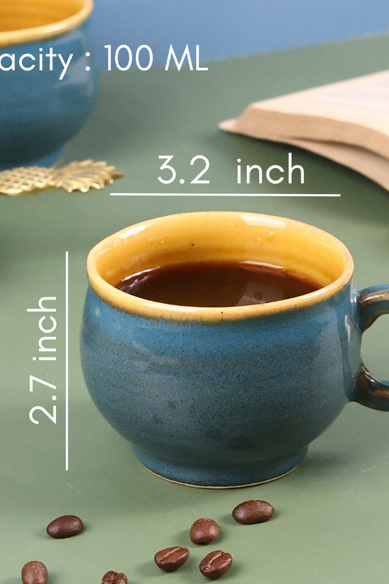 Ceramic coffee mug height & breadth 
