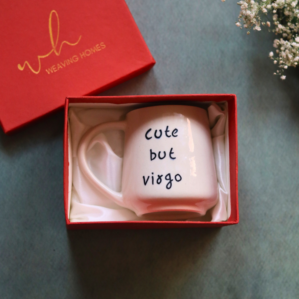 handmade cute but virgo mug 