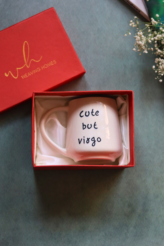 handmade cute but virgo mug 