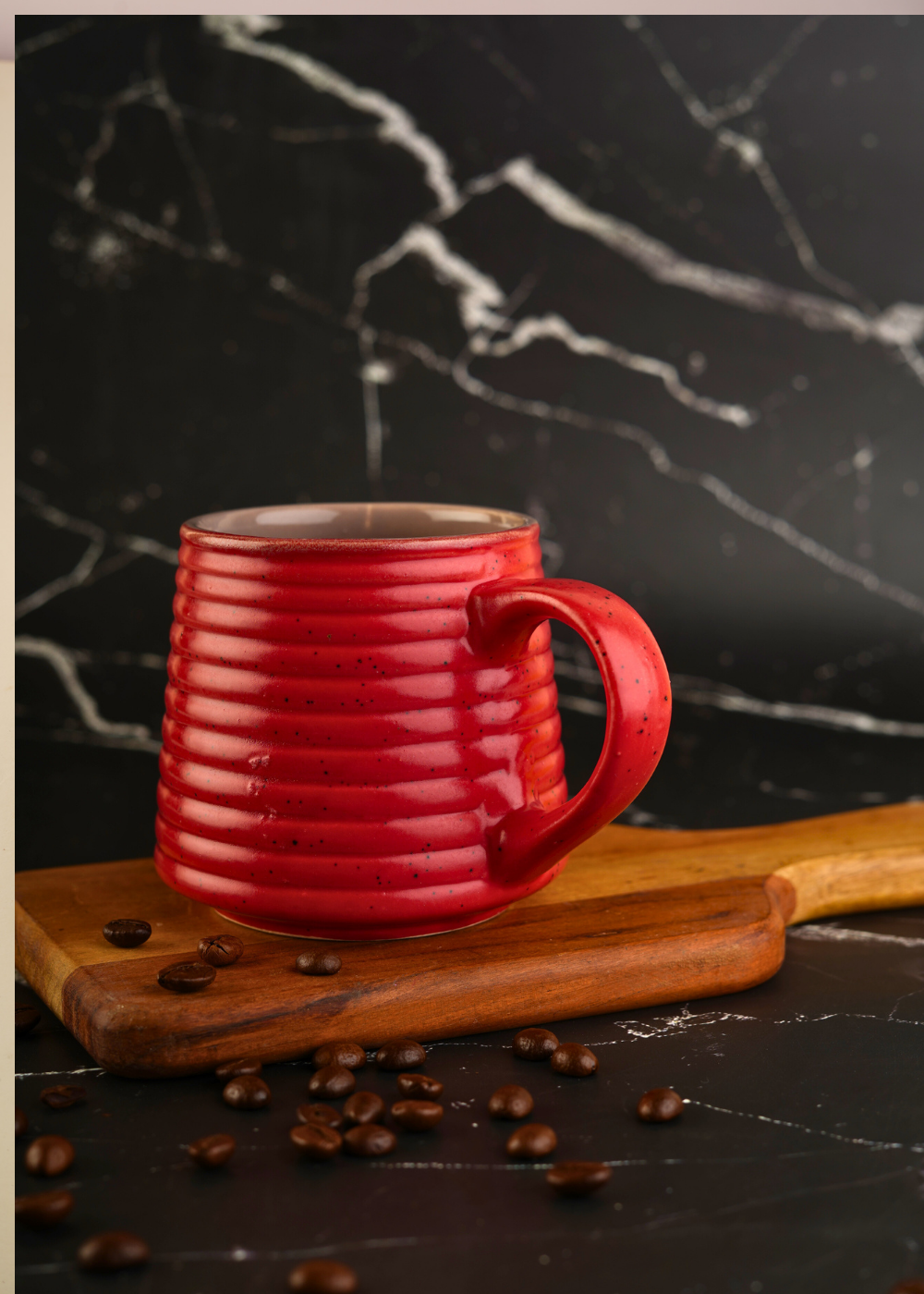 Ceramic coffee mug red color 