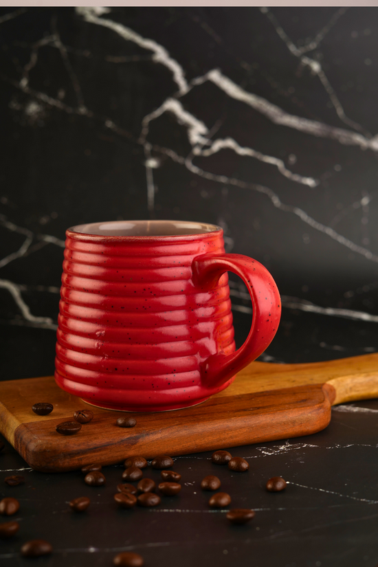 Ceramic coffee mug red color 