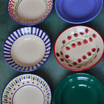 handpainted & neutral pasta  plate made by ceramic