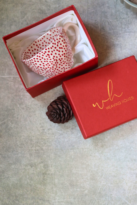 Red Polka Coffee Mug In a Gift Box