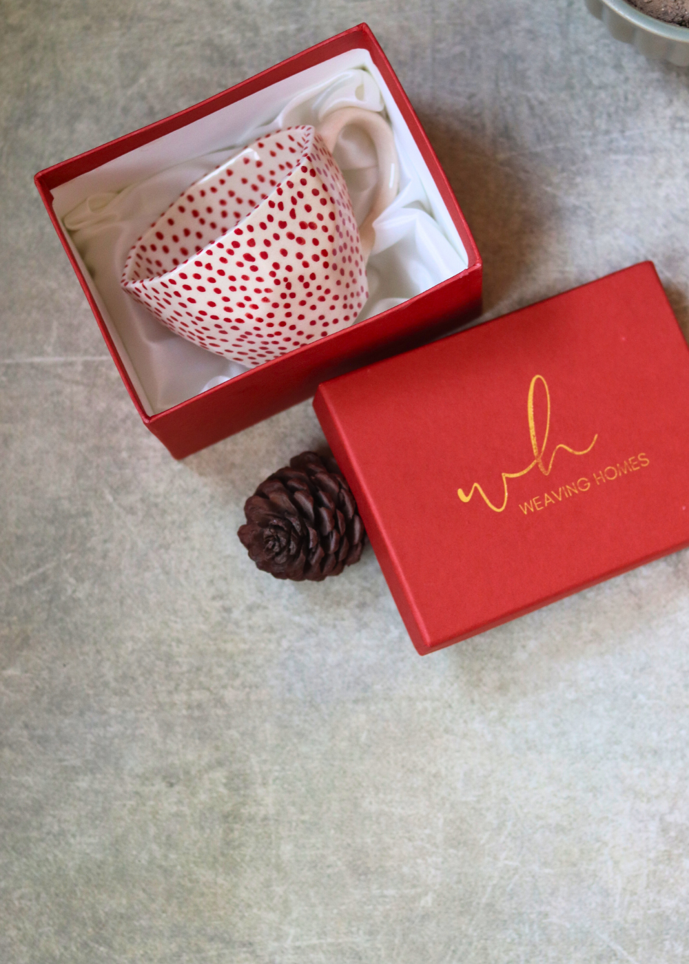 Red Polka Coffee Mug In a Gift Box
