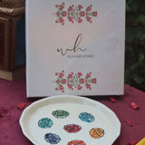 Roses Plate in a Gift Box handmade i n india