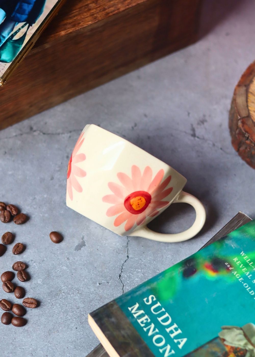 Flower Coffee Mug made by ceramic