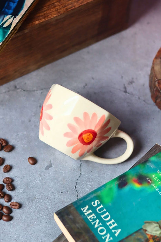 Flower Coffee Mug made by ceramic