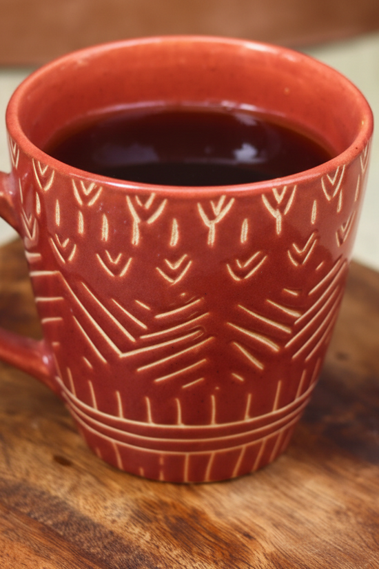 Rust Carved Mug