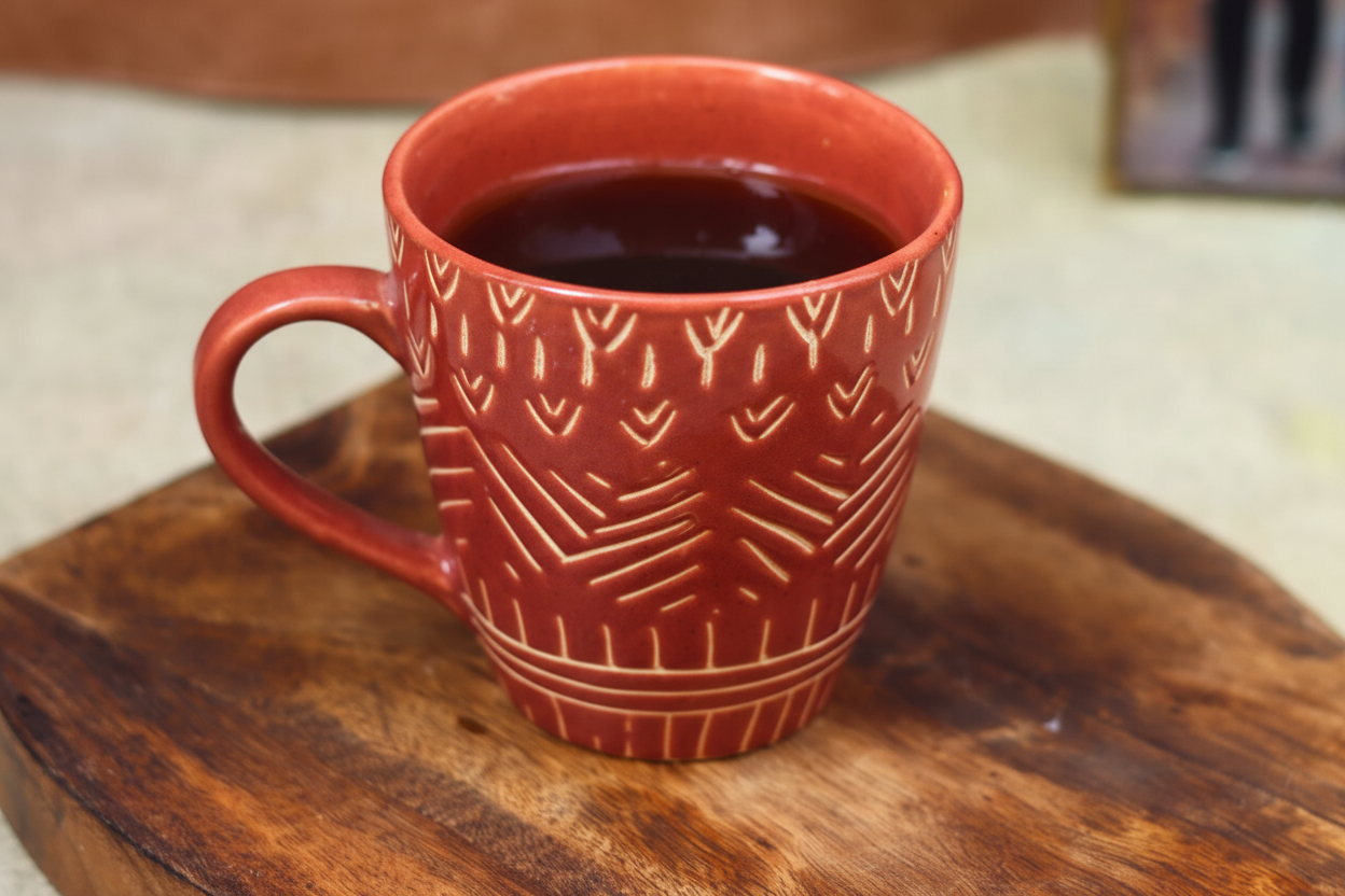 Rust Carved Mug