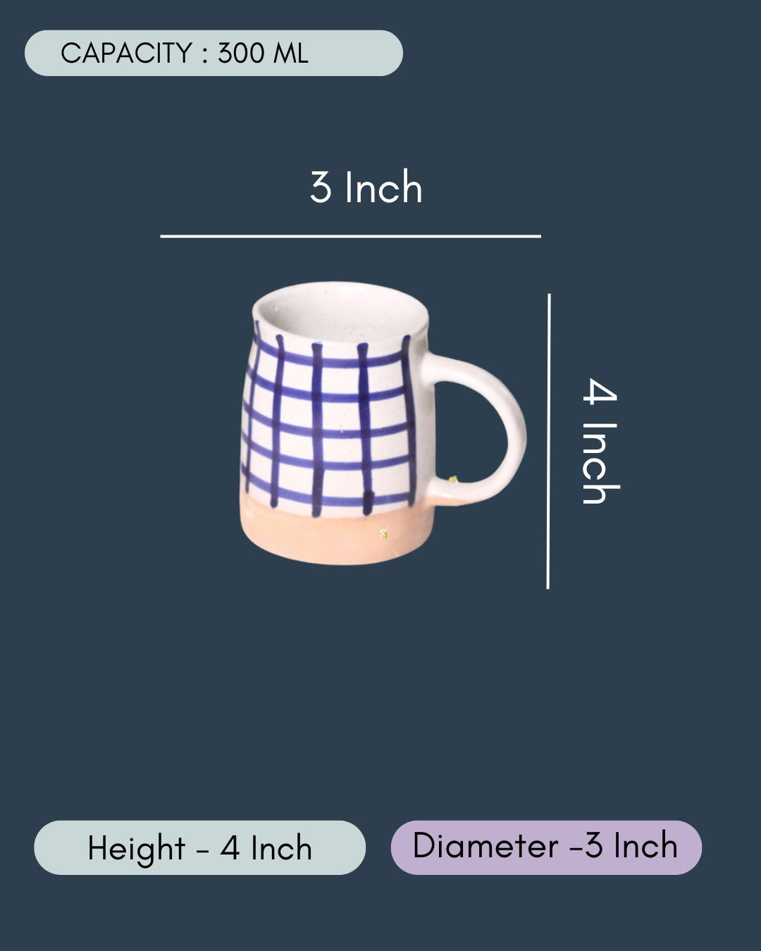 Blue Checkered Mug