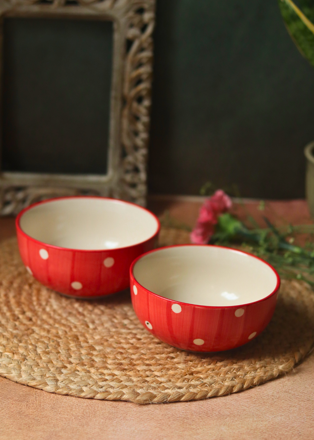 Handmade ceramic dinnerware bowls 