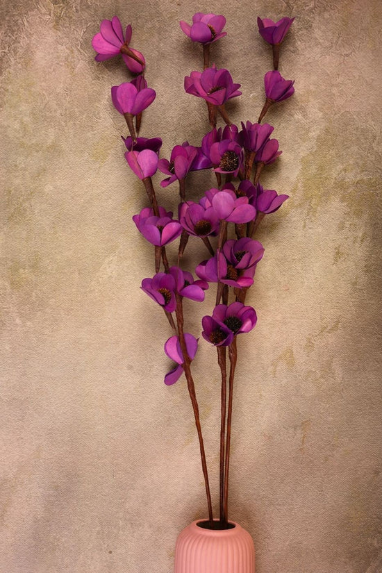 purple mangolian flower bunch made by dry flower