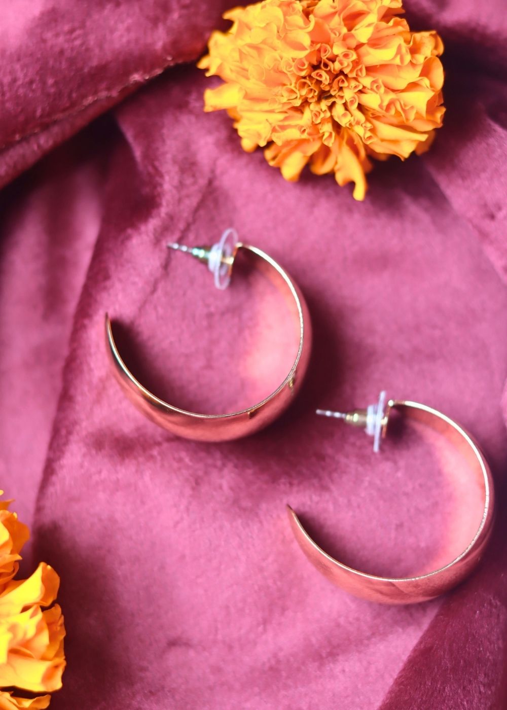Gold Crest Hoops made with premium quality material