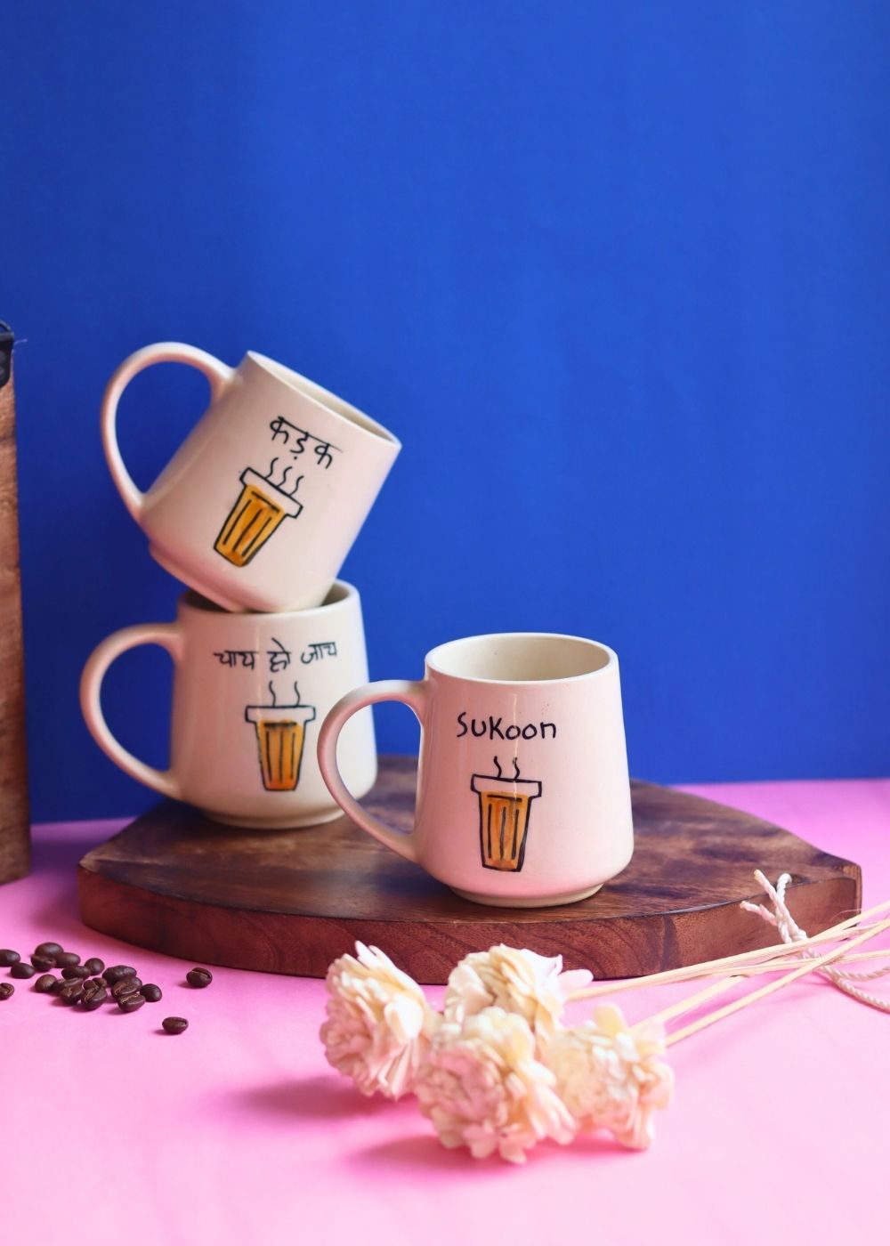Set of 3 - The Chai Mugs (The chai lover Edit) with premium quality material
