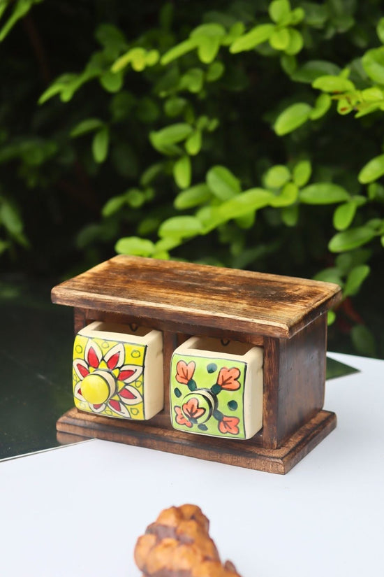 handmade Wooden Decor Drawer – Handpainted Bloom