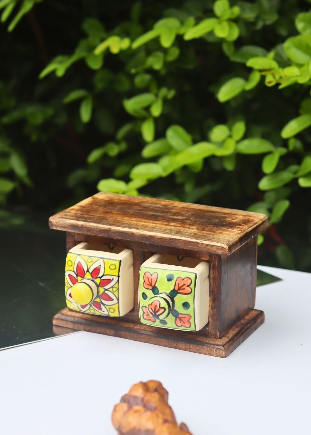 handmade Wooden Decor Drawer – Handpainted Bloom